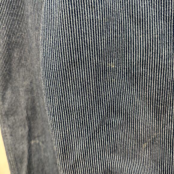 Gap VTG Y2K Blue White Hickory Stripe Denim Overalls Railroad Workwear Utility - Picture 13 of 15